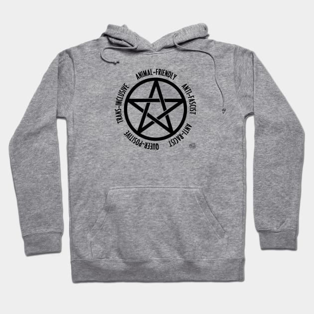 Intersectional Witchcraft Pentagram Hoodie by prettyinpunk